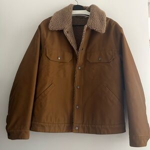 Uniqlo U Lemaire Pile Lined Sherpa Trucker Jacket - Brown - Excellent Condition